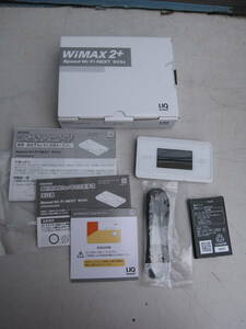 ②UQ WiMAX2+ Speed Wi-Fi NEXT WX06 NAD36MWU WiFiモバイルルーター ワイマックス 白 ホワイト