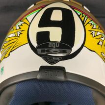 AGV K-3 THE CHICKEN ロッシ ザ チキン フルフェイス ヘルメット バレンティーノ・ロッシ イタリア バイク レースサイズL B12_画像4