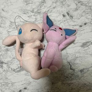 【在庫処分】ポケットモンスターほぴぺたぬいぐるみ　〜ミュウ・エーフィ〜