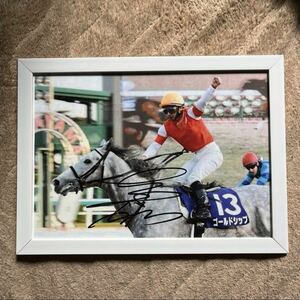  horse racing Gold sip inside rice field .. with autograph A4 photograph amount attaching ikino axle mail .. wistaria rice field . 7 . number actual use horse ticket goods 