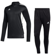 adidas アディダス サッカー トレーニングトップ パンツ CONDIVO(Ｏサイズ)黒白★上下セット!SALE!_画像1