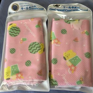 新品2枚まとめて【ポムポムプリン】クールタオル　濡らして振って涼しい熱中症対策