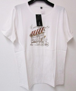 【Timothy】手書き風 ロゴイラスト レディースTシャツ （ホワイト） LL（バスト：93～101cm 身長：154～162cm）　KansaiFashion-04