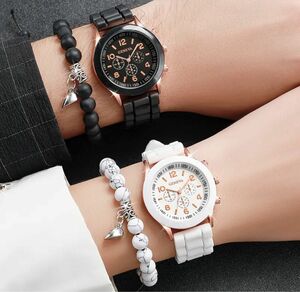 クォーツ アナログ 腕時計 ホワイト ファッション カジュアル アクセサリー ジュエリー