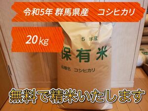 令和5年群馬県産コシヒカリ 20kg