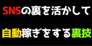 【裏世界】99.9%の人か知らないSNSの裏事情を利用してスマホ一台て月30万を自動て稼く超裏技。　けい@楽稼きマシーン