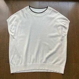 ドゥクラッセ　レディース　uvニット　フレンチ　白　 XL 