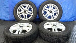 【宮城 塩釜発】中古 スタッドレスタイヤ・ホイールセット 社外品 ブリヂストン ブリザックVRX2 155/65R13 2022年製 ※個人宛発送不可