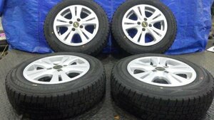 【宮城 塩釜発】中古 冬タイヤ・社外ホイールセット 4本 165/70R14 ダンロップ WINTERMAXX WM02 2021年製 9分山 ※個人宛発送不可