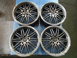 【青森発】中古 アルミ ホイール 社外 レアマイスター 18x7.5J 5H PCD 114.3 +47？ 4本 バルブキャップ欠品＜個人宛発送不可商品＞