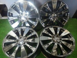 【青森発】中古 アルミ ホイール 社外 RAYS ベルサス 18x7J 5H PCD 114.3 +55 4本 ＜個人宛発送不可商品＞