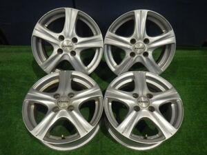 【青森発】中古 アルミ ホイール 社外 LEBEN 14x5.5J 4H エアキャップ無し×4 エアバルブ無し×4 4本 ＜個人宛発送不可商品＞