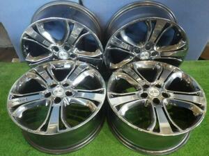 【青森発】中古 アルミ ホイール 社外 インターミラノ VOLTEC 18x7.5J 5H 114.3 +42 4本 ＜個人宛発送不可商品＞