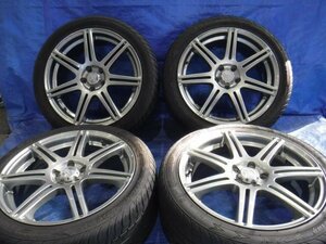 【宮城 塩釜発】中古 タイヤ・アルミホイールセット 4本 社外品 215/45ZR17 7J 5穴 PCD100 オフセット+48 HAIDA HD921 ※個人宛発送不可