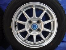 【宮城 塩釜発】中古 タイヤ・アルミホイールセット 4本 社外品 175/65R14 5.5J PCD100 オフセット+38 9分山 ※個人宛発送不可_画像3