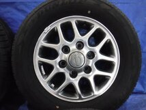 【宮城 塩釜発】中古 タイヤ・アルミホイルセット 4本 純正品 エルグランド E50 215/65R15 6J 6穴 PCD139.7 オフセット+35※個人宛発送不可_画像3