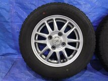 【宮城 塩釜発】中古 タイヤ・アルミホイールセット 4本 社外品 マナレイ 145/80R13 4J 4穴 PCD100 オフセット+42 ※個人宅あて発送不可_画像2