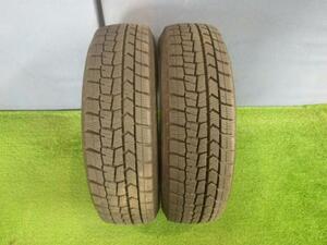 【青森発】中古 ダンロップ スタッドレス 冬 タイヤ WINTERMAX WM02 155/65R13 2本 2020年製＜個人あて発送不可商品＞