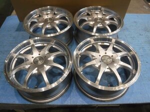 【青森発】中古 アルミ ホイール 社外 Weds レオニス 15x6.5J 4H PCD 100 114.3マルチ +45 4本 ＜個人宛発送不可＞