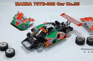  Tamiya 1/24 Mazda 787Bti teal up semi scratch build final product 