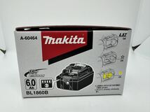 未使用品 開封品 makita マキタ純正 リチウムイオンバッテリー 6.0Ah 18V BL1860B マキタ_画像2