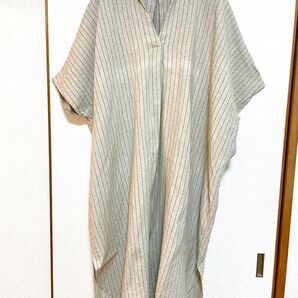 【RIBOU/リボウ】ストライプロングシャツワンピース