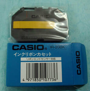 ◆送料込 CASIO用 黒インクリボンカセット「IR-20BK」10個set 未使用品 経年でJUNK 扱
