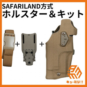 SAFARILANDタイプ ホルスターキット グロック対応右利き用 タンカラー