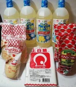 調味料4種類10点セット　キャノーラ油、マヨネーズ、ケチャップ、砂糖