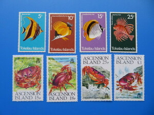  world. sea. living thing 2 kind ( not yet )NH ①tokelau island [ tropical fish ] ② fading nshon[ crab ]