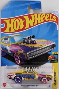 2024 #108 ホットウィール '70 Dodge Charger R/T 70 ダッジ チャージャー R/T Hot Wheels HW Art Cars 4/10