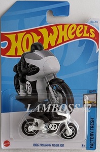 2024 #190 ホットウィール 1966 Triumph Tiger 100 1966 トライアンフ タイガー 100 Hot Wheels Factory Fresh 10/10 NEW 日本未発売