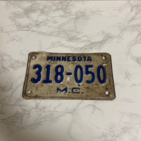 USA ミネソタ ライセンスプレート バイク ナンバープレート ビンテージ