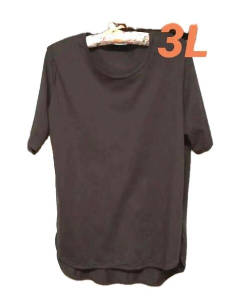 ひんやり効果 ブラウン Tシャツ 3L
