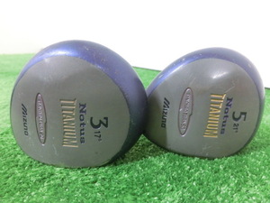 ♪MIZUNO ミズノ NOTUS 3W/5W フェアウェイウッド 2点セット 17/21° /純正 シャフト TECHNO FLEX LIGHT FLEX-L レディース H1524♪