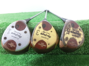 ♪MacGregor マグレガー Tourney Custom 1W/3W/5W ドライバー/フェアウェイウッド 3点セット ?° /純正シャフト FLEX-? パーシモン H1780♪