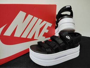  новый товар Nike NIKE спорт сандалии 25cm черный чёрный ремешок сандалии женский wi мужской Icon Classic толщина низ 