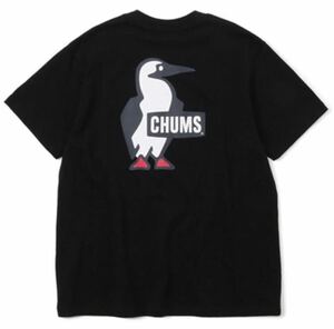 新品チャムスCHUMS ボディー ロゴ Tシャツ Booby Logo T−Shirt レディース コットンTシャツブラック黒Mサイズ