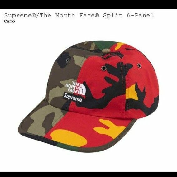 Supreme The North Face Split 6Panel Camo　 キャップ　シュプリーム　ノースフェイス　