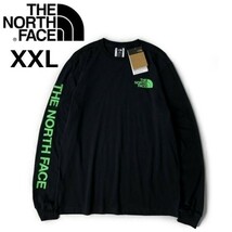 1円～!売切!【正規新品】THE NORTH FACE◆L/S HIT GRAPHIC TEE 長袖 Tシャツ ロンT US限定 2023最新 袖ロゴ 男女兼用(XXL)黒 180902-23_画像3