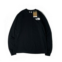 1円～!売切!【正規新品】THE NORTH FACE◆L/S BOX NSE TEE 長袖 Tシャツ ロンT US限定 ボックスロゴ バックプリント(L)黒 180902-20_画像5