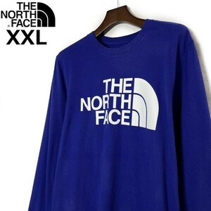 1 jpy ~! selling up![ regular new goods ]THE NORTH FACE*L/S HALF DOME TEE long sleeve T shirt long T US limitation man and woman use cotton camp (XXL) blue 180902-5