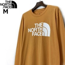 1円～!売切!【正規新品】THE NORTH FACE◆L/S HALF DOME TEE 長袖 Tシャツ ロンT US限定 男女兼用 コットン キャンプ(M)オレンジ 180902-5_画像1