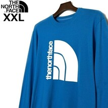 1円～!売切!【正規新品】THE NORTH FACE◆L/S COORDINATES TEE 長袖 Tシャツ ロンT US限定 立体ロゴ 上質 アウトドア(XXL)青 180902-5_画像1