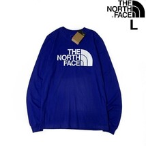 1円～!売切!【正規新品】THE NORTH FACE◆L/S HALF DOME TEE 長袖 Tシャツ ロンT US限定 男女兼用 コットン キャンプ(L)青 180902-5_画像3