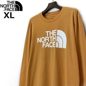 1円～!売切!【正規新品】THE NORTH FACE◆L/S HALF DOME TEE 長袖 Tシャツ ロンT US限定 男女兼用 コットン キャンプ(XL)オレンジ 180902-5