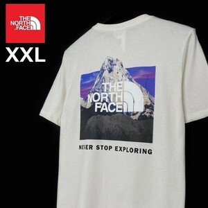 1円～!売切!【正規新品】THE NORTH FACE SHORT SLEEVE BOX NSE TEE 半袖 Tシャツ US限定 登山 バックプリント 男女兼用(XXL)白180902-15