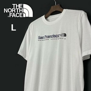 1円～!売切!【正規新品】THE NORTH FACE◆SHORT-SLEEVE CITY TEE 半袖 Tシャツ US限定 サンフランシスコ 上質 男女兼用(L)白 180902-15