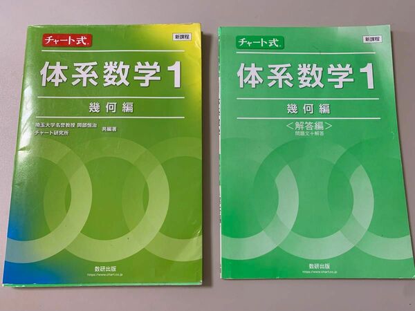 チャート式 体系数学1 幾何編 (数研出版) 問題・解答セット)