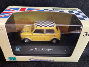  minicar 1/43 Mini Cooper Hongwell kala llama yellow * check pattern roof 